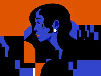 Casual portrait abstract abstract portrait composition design editorial editorial illustration illustration laconic lines minimal portrait portrait illustration poster woman woman portrait