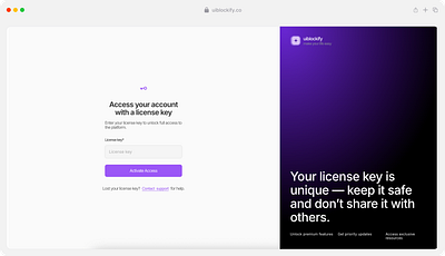 License key autofill form uiblockify icon landing form license password sign up ui form ui sign in ui ux web form