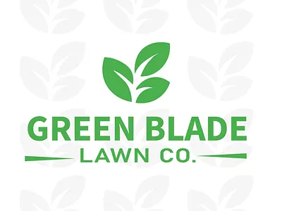 GREEN BLADE LAWN CO ✪ branding farm lawn leaf logo organic visual design