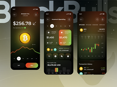 crypto currency wallet mobile ui design blockchain clean crypto portfolio crypto wallet cryptocurrency cryptocurrency app digital wallet finance minimal mobile mobile app modern ui wallet app