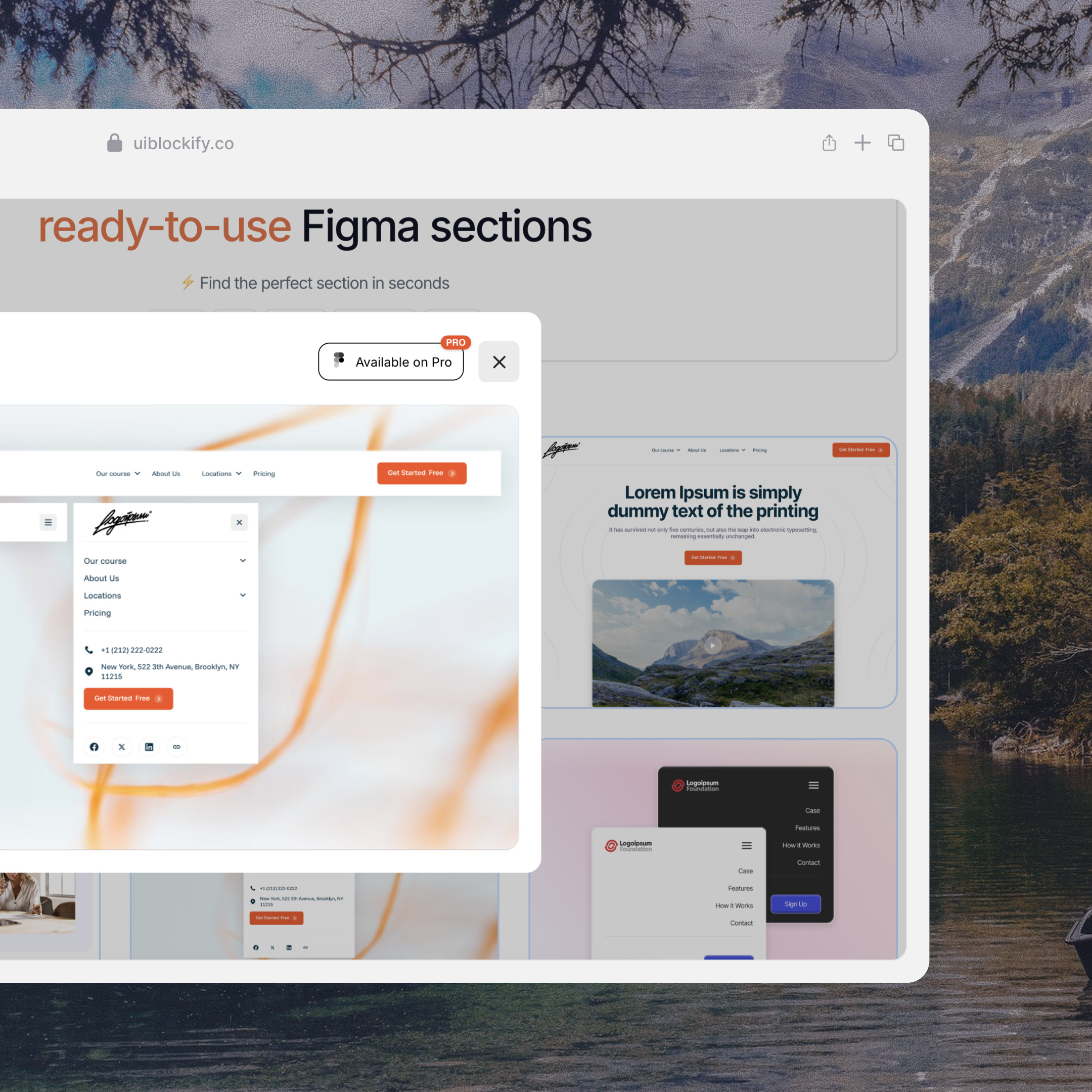 pop up section component hero nav nav bar navigation pop up poppup pro