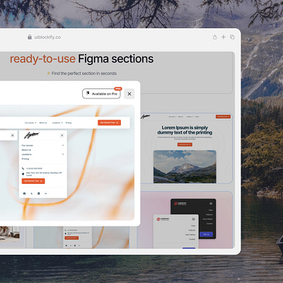 pop up section component hero nav nav bar navigation pop up poppup pro