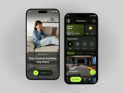 Smart Home Mobile App Design app design clean control control home design home ios mobile app product design smart smart device smart home smart home app ui uiux uiux design
