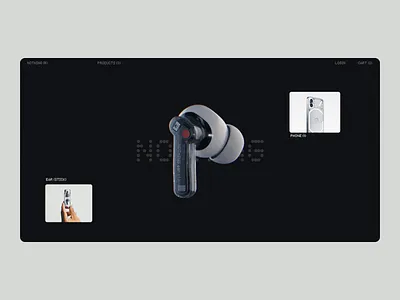 Nothing E-Commerce Concept animation ecommerce glitch interface typography ui ux web design website