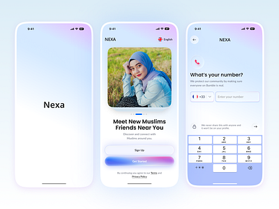 Ai Dating Mobile App - UI/UX Design ai dating app app redesign clean design dating app dating mobile app dating website figma design ios app match finder minimal ui mobile app design mobile ui modern app design modern ui ux muslim dating app online dating relationship shasanko creations social media ui ux design