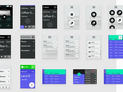 Kitchen management panel prototyping ui ux visual