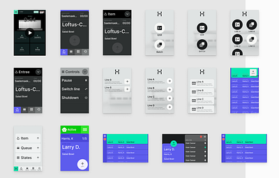 Kitchen management panel prototyping ui ux visual