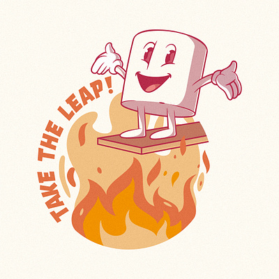 Take The Leap! animation branding character design graphic design illustration logo motivation shirt vector