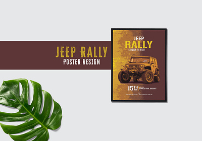 Jeep Rally Poster Design adventureposter automotivedesign creativedesign desertrally eventposter extremedesign graphicdesign jeeprally motorsportdesign offroaddesign posterdesign rallylife rallyposter sporteventdesign