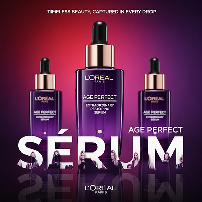Oréal Paris Age Perfect Serum Product Packaging Design – Luxury premium cosmetic design