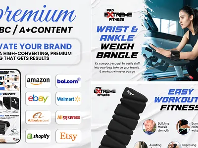 Wrist & Ankle Weigh Bangle – Premium EBC / A+ Content a content alibaba listing aliexpress product page amazon ebc ebc design fitness product design premium product listing shopify product design