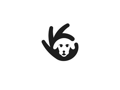 Pet dog logo. artwork branding design design art dog dog icon drowning hand dog face illustration illustrator logo pet ui vector art