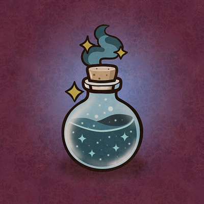 Potion Bottle ✨ bottle cute decoration gradient graphic design greeting card halloween illustration magic poster potion retro texture vintage witch