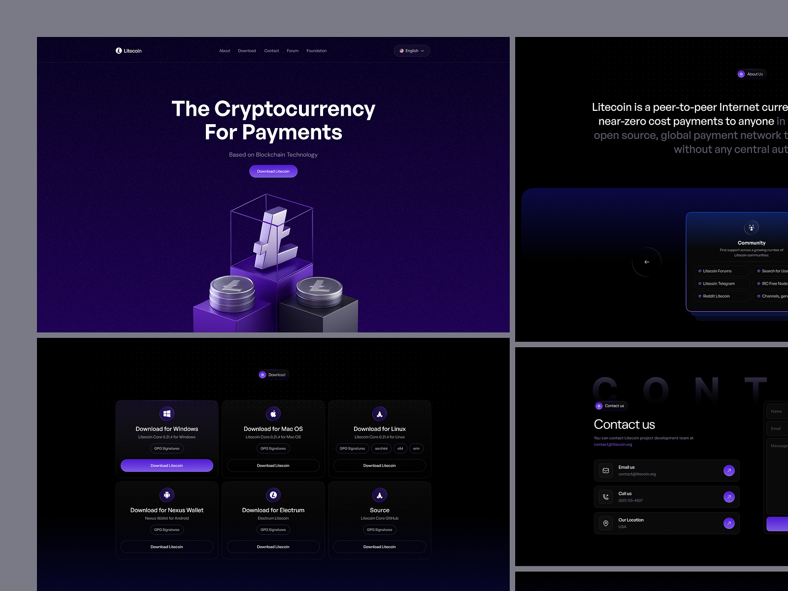 Litecoin - Crypto Landing Page by Naimur Rahman ✪ on Dribbble