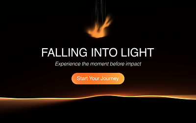 Day 70 — Falling Into Light animation cinematicanimation dribbblemotion graphic design interactiondesign lightingeffects loopanimation microinteractions motion graphics ui visualdesign
