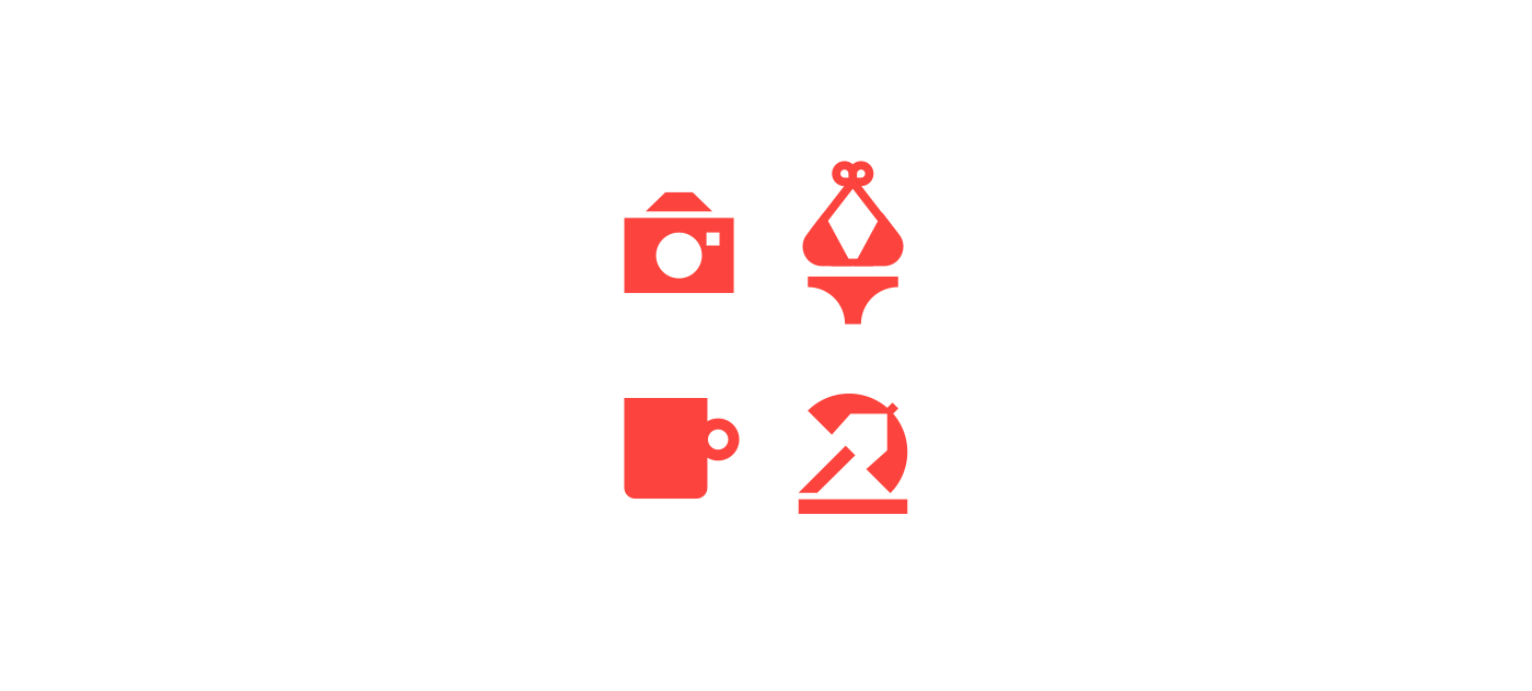 Summer Vacation Icon Set attraction beach seaside bikini cafe camera castle flight holidays hotel parcel icon icon set iconography icons map navigation sea sightseeng trips vacation icons waves