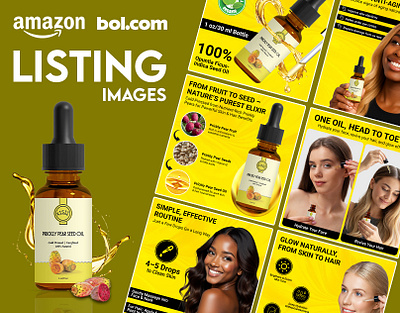 Prickly Pear Seed Oil Listing Images amazon amazon infographics amazon listing amazon listing images anti aging beauty product design ebc enhanced brand content listing design listing images oil listing prickly pear seed oil product design product infographic product listing whitening