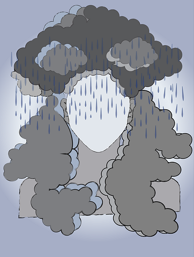 Silence of rain illustration illustrator vector vector art