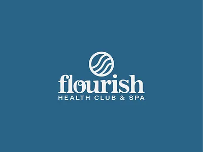 Flourish Health Club & Spa branding graphic design logo typography ui ux web
