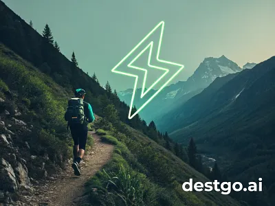 Destgo.ai – Spark-Inspired Logo for an AI Hill Travel Planner logo inspiration