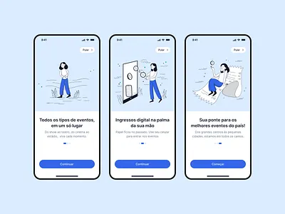 e-Ticket - Onboarding app graphic design onboarding ui ux
