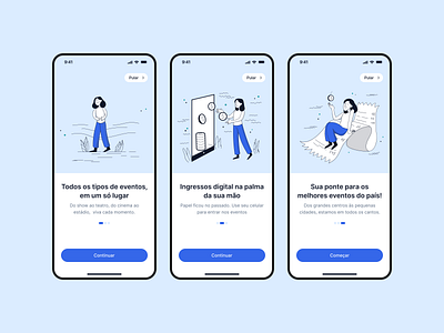 e-Ticket - Onboarding app graphic design onboarding ui ux