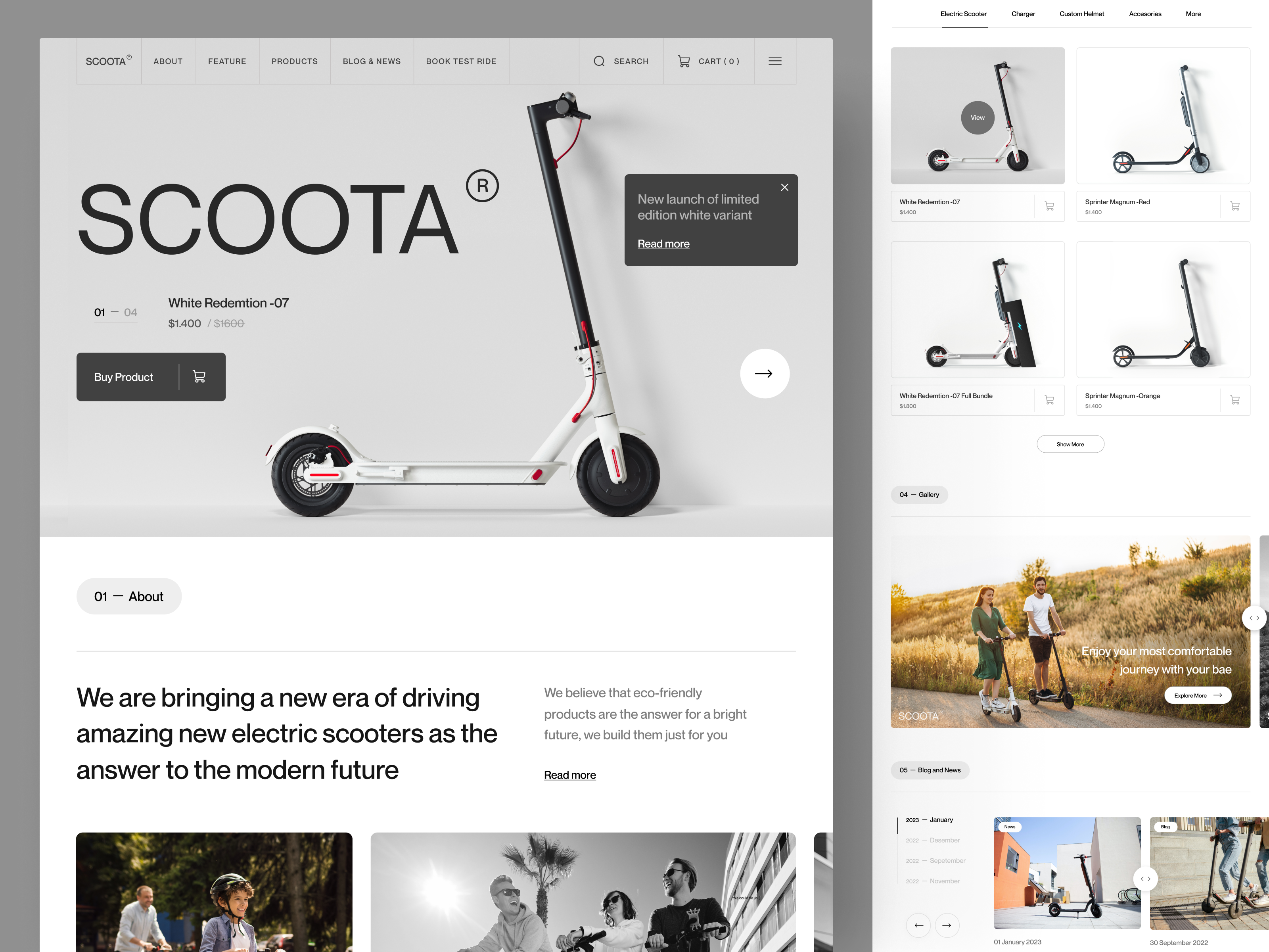 Example of UI/UX Product Design Monthly Retainer