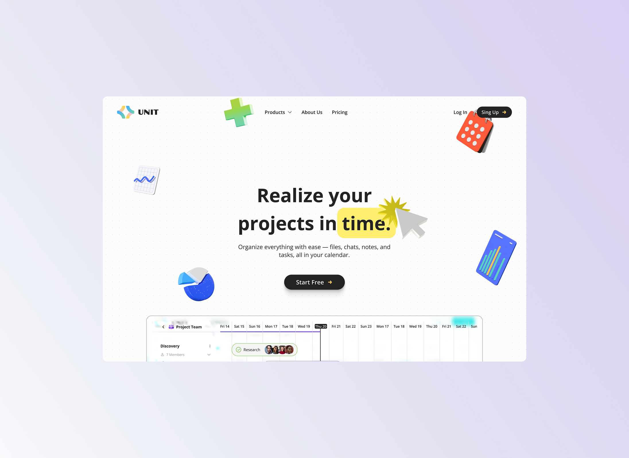 Unit - Hero section design of landing design herosection landing landingpage ui ux webdesign workos
