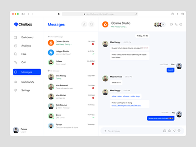 Chatbox - Message Dashboard call chat chat app chatting community dashboard dashboard design group message message dashboard product product design video call