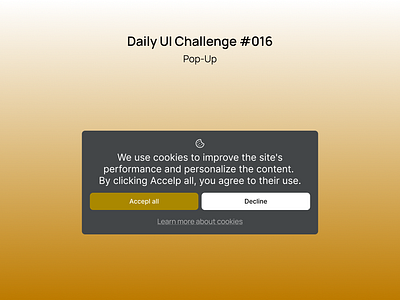 Pop-Up Overlay | #DailyUI #016 dailyui design figma overlay pop up ui ux web