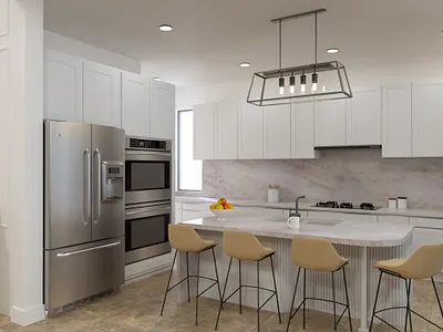 The Contemporary Kitchen 3d 3d floor plan architect architectural design architucture archviz interior interior design kitchen design lightroom sketchup vray