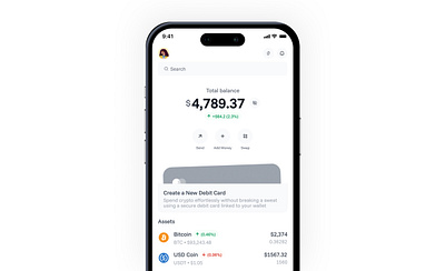 Crypto Debit Card (Empty state) card credit crypto dapp debit defi design finance ui uidesign uiux web3