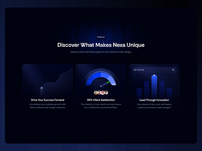Nexa – Personal Growth & Self-Development 🌱🚀 blue blue dark creative crypto dark desigb design graphic design landing modern nexa section trend ui uiux ux web design webdesign website