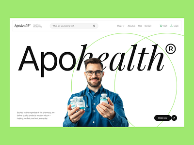 Apohealth figma header ui design web design website