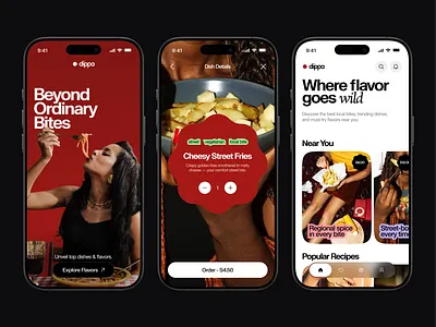 Food Delivery App android app brand design branding cafe cooking delivery app food app food ordering foodie ios mobile mobile app mobile concept mobile layout product restaurant thumbnail ui ux