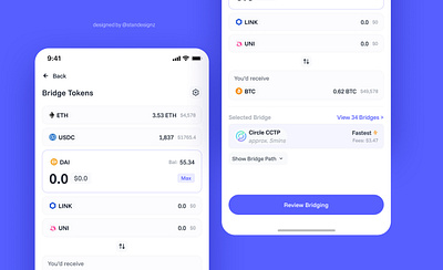 Bridge tokens (Select tokens) bitcoin bridge btc dapp defi eth finance polygon tokens wallet web3