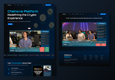 CHAINOVA – Live Crypto News & DeFi Insights modern interface.