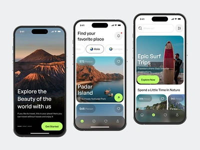 Ektiva - Travel Mobile App adventure app app design clean design destination mobile mobile app mobile app design simple tourism travel travel agency travel app traveler traveling trip ui uiux ux