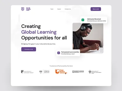 EdTech Landing Page design edtech education landing page ui uidesign uiux website