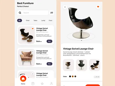 Furniture App buying ecommerce furniture graphic design mobile shopping ui uiux