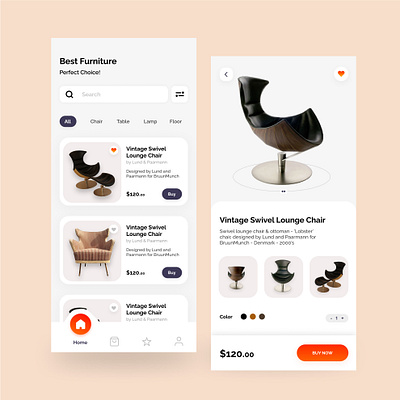 Furniture App buying ecommerce furniture graphic design mobile shopping ui uiux