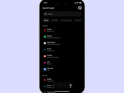 Spend Crypto blockchain crypto dapp defi ui uidesign uiux web3
