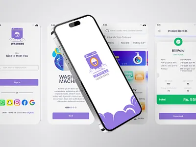 Laundry Service branding graphic design logo ui