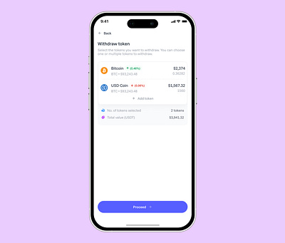 Off-ramp (Withdraw tokens) blockchain crypto dapp defi ramp ui uidesign uiux wallet web3