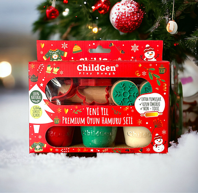 PLAY DOUGH PACKAGING DESIGN box design branding christmas creative design graphic graphic design kids labeldesign logo new years packaging set box toys