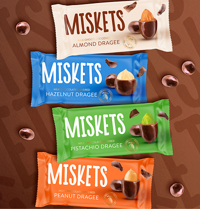 CHOCOLATE COATED DRAGEE PACKAGING DESIGN almond branding chocolate chocolate coated creative design dragee graphic graphic design hazelnut label design labeldesign logo nut nuts packaging peanut pistachio snacks