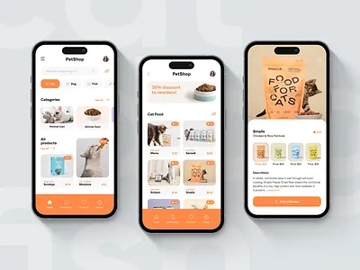 Online Petshop App - UX/UI animals app cats delivery dogs mobile mobile app online business online petshop petshop ui ux uxui