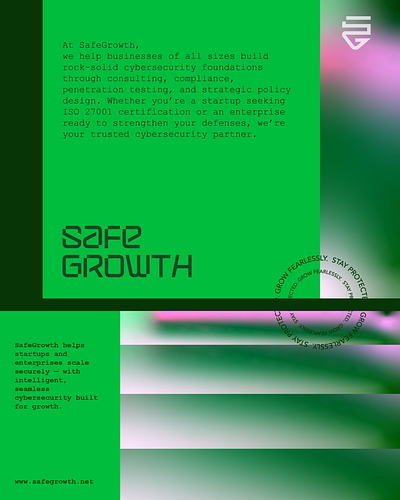 SafeGrowth black white black branding branding graphic design logo obatom safegrowth ui