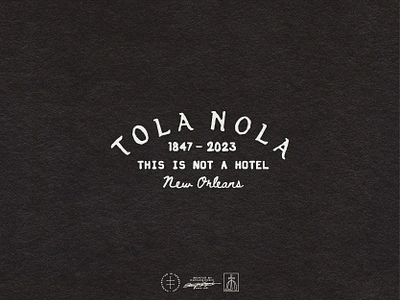 Tola Nola black and white brand identity branding elegant historical hotel illustrator logo logo design logotype medieval minimal new orleans tattoo texture type typography vintage visual identity