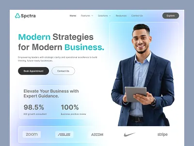 Business Consulting Website UI Design best website business consulting business landing page business website design business website ui consulting website figam web designer figma designer figma ui designer figma web ui financial consulting website landing page landing page ui new website ui